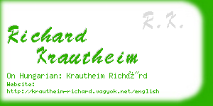 richard krautheim business card